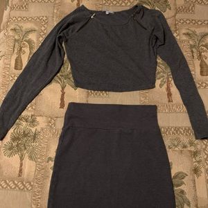 Grey two piece (petite)